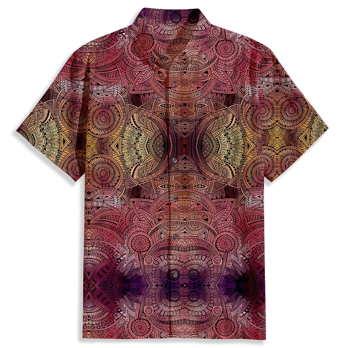 Tribal Ethnic Pattern Short Sleeve Shirt - Bonlax