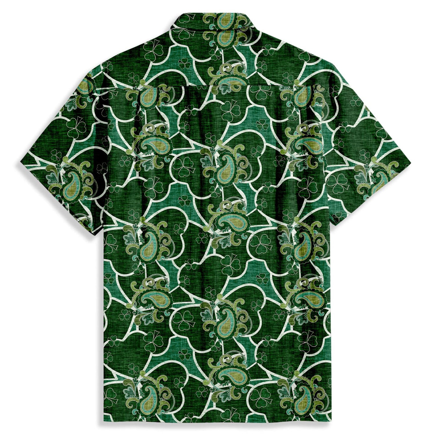 Clover Paisley Print Short Sleeve Shirt - Bonlax