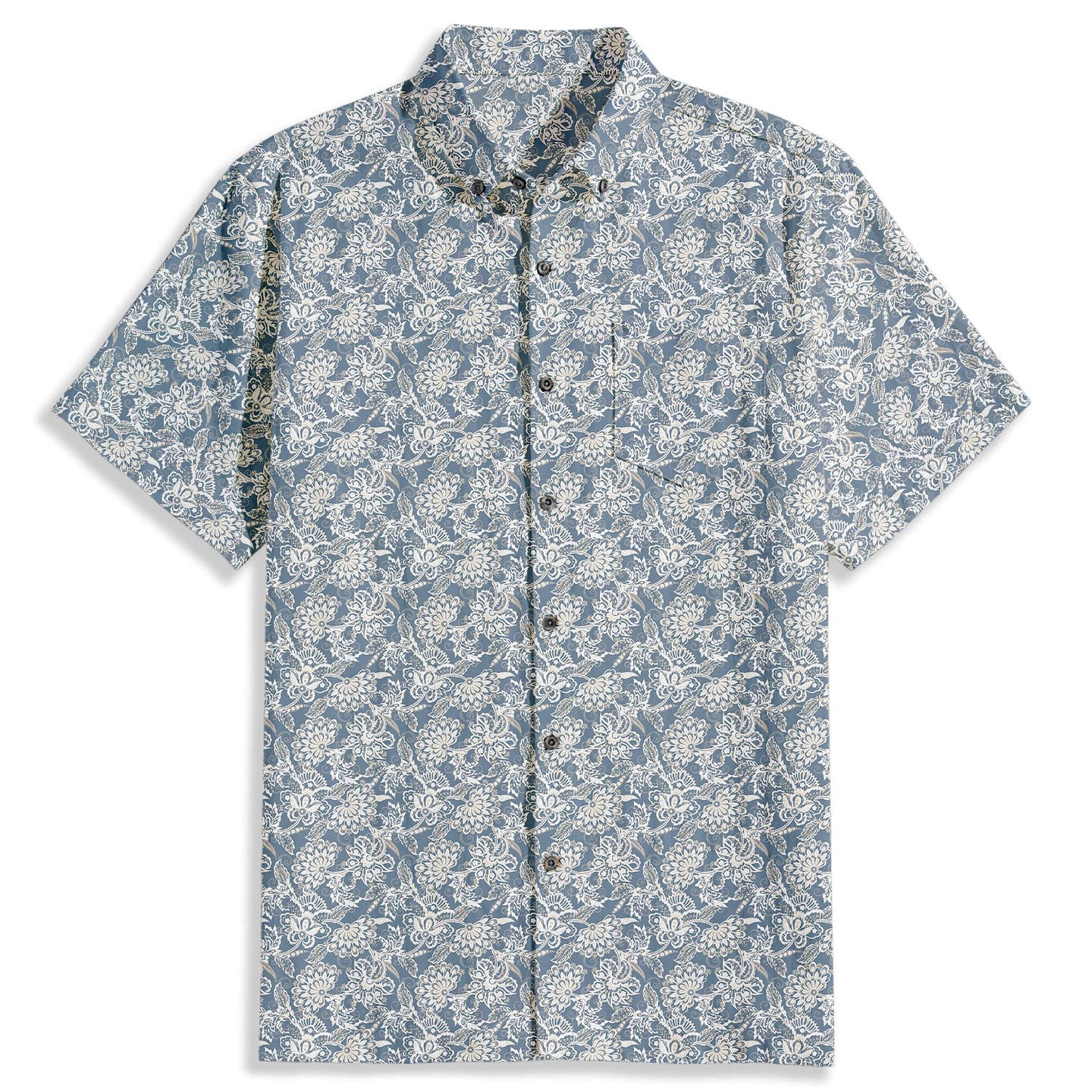 Ethnic Style Floral Short Sleeve Shirt - Bonlax