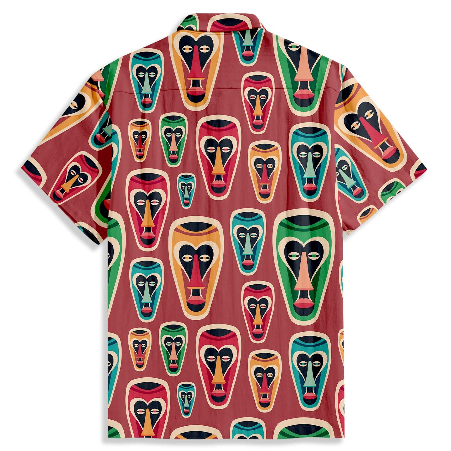 Monkey Face Print Short Sleeve Shirt - Bonlax