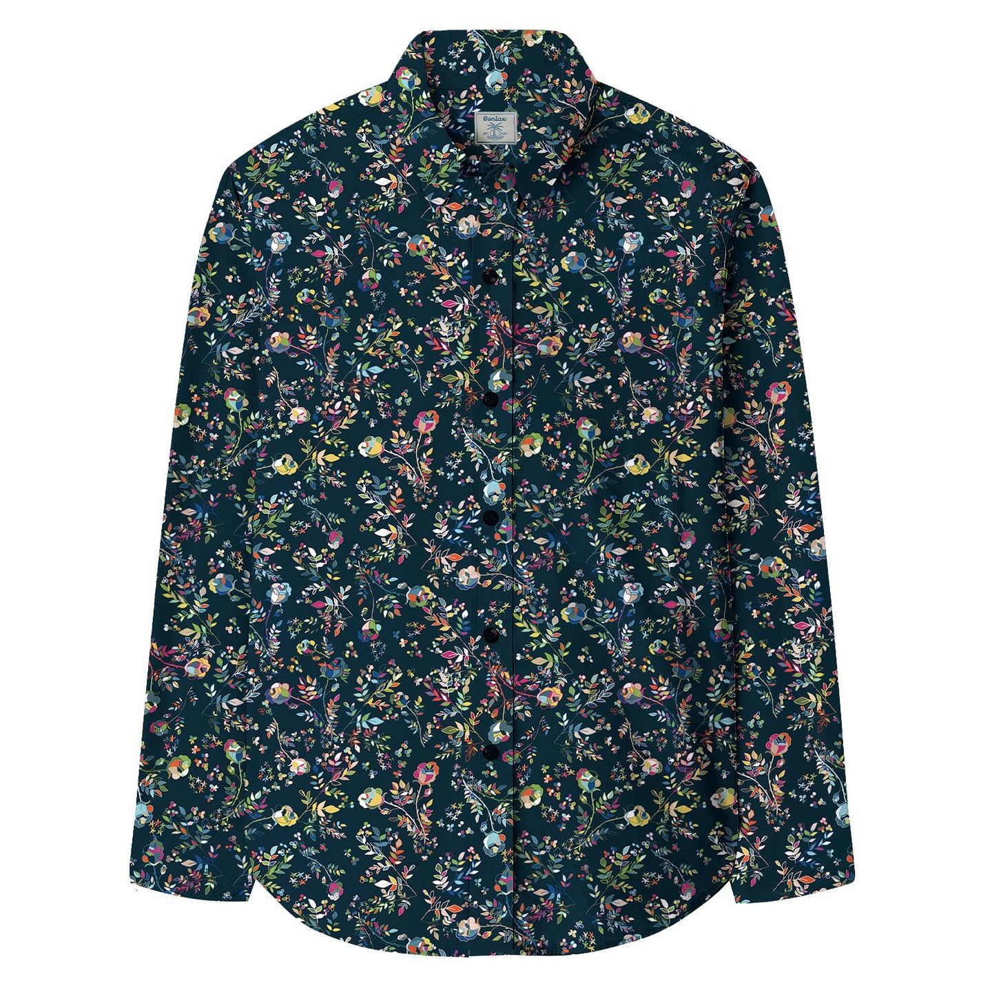 Multi-colored Floral Long Sleeve Shirt - Bonlax