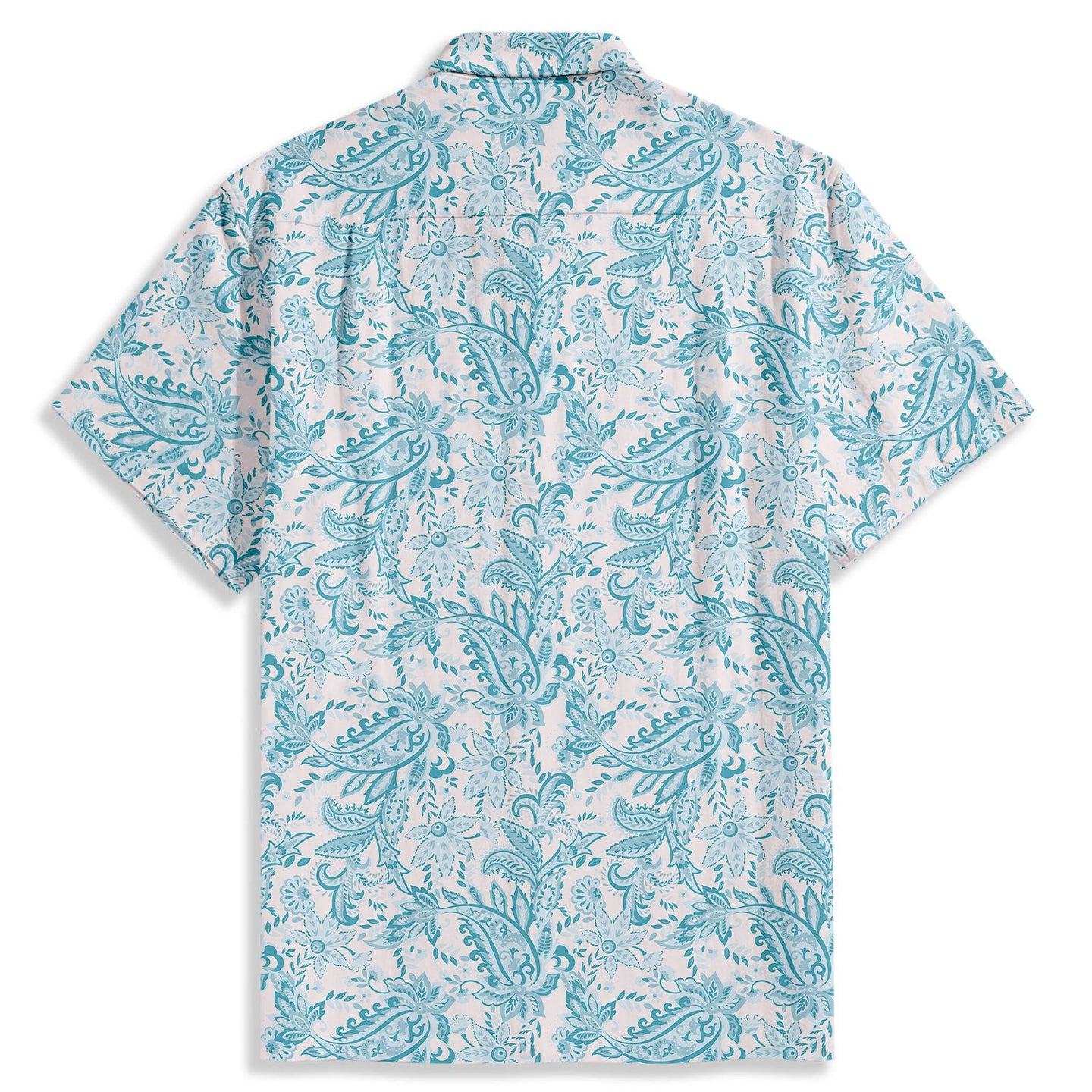 Hand Drawn Paisley Print Short Sleeve Shirt - Bonlax