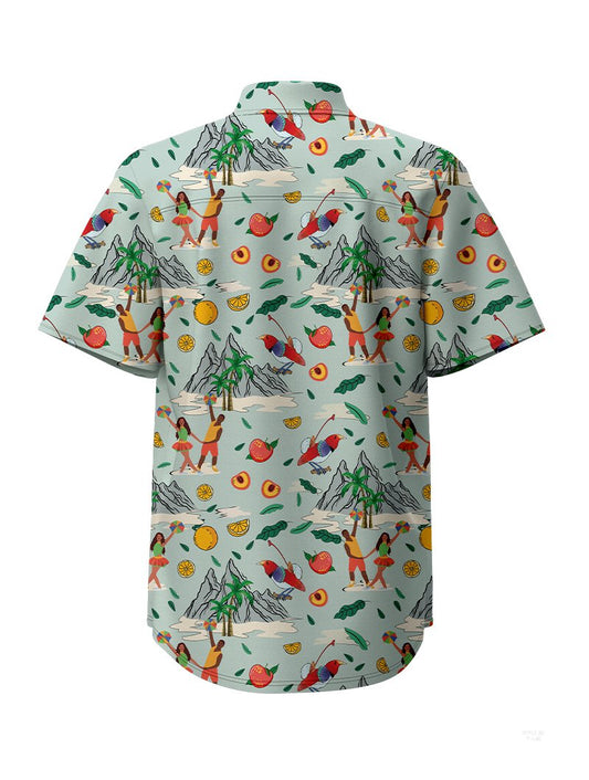 Tropical Island Party Theme Short Sleeve Shirt - Bonlax
