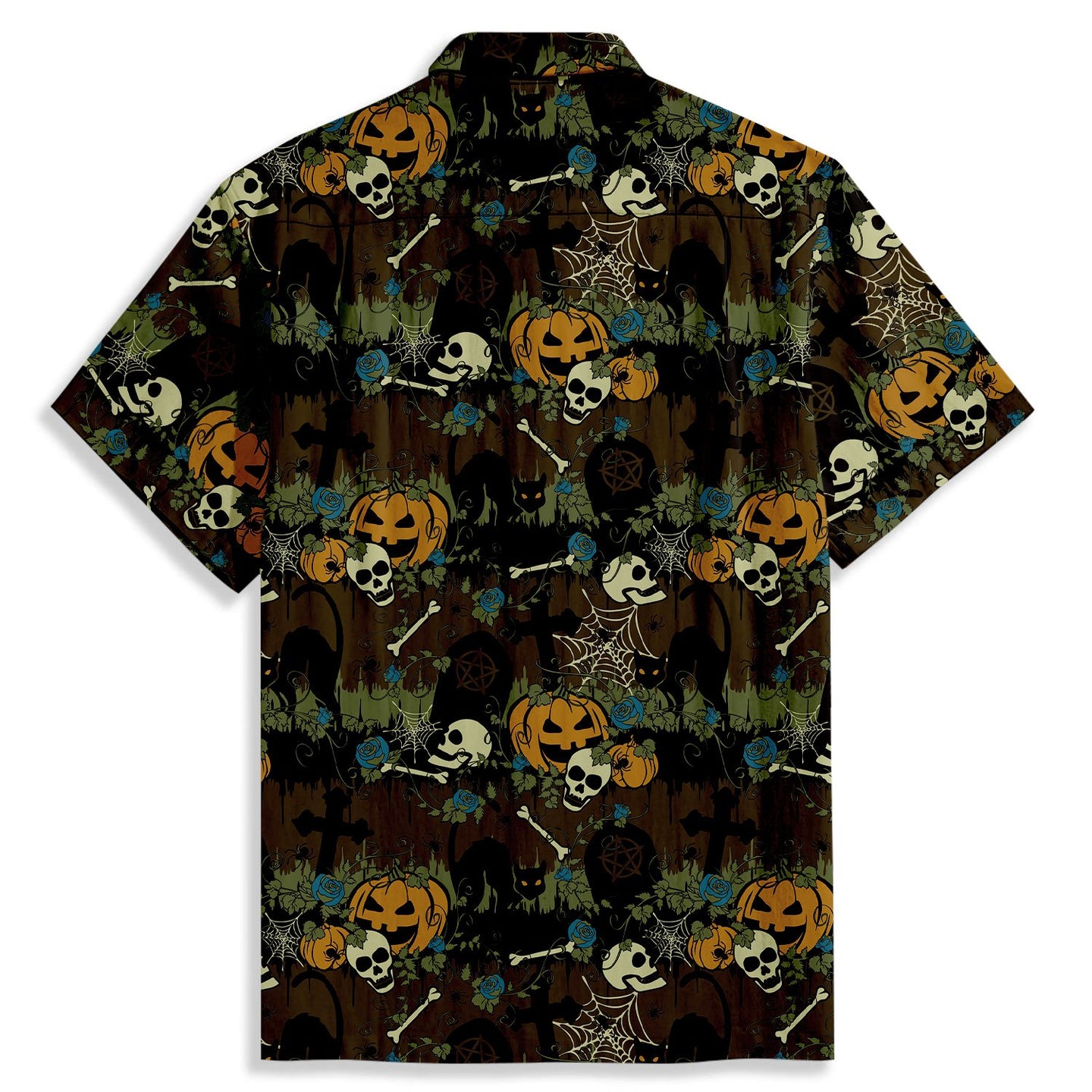 Halloween Skull Horror Atmosphere Short Sleeve Shirt - Bonlax