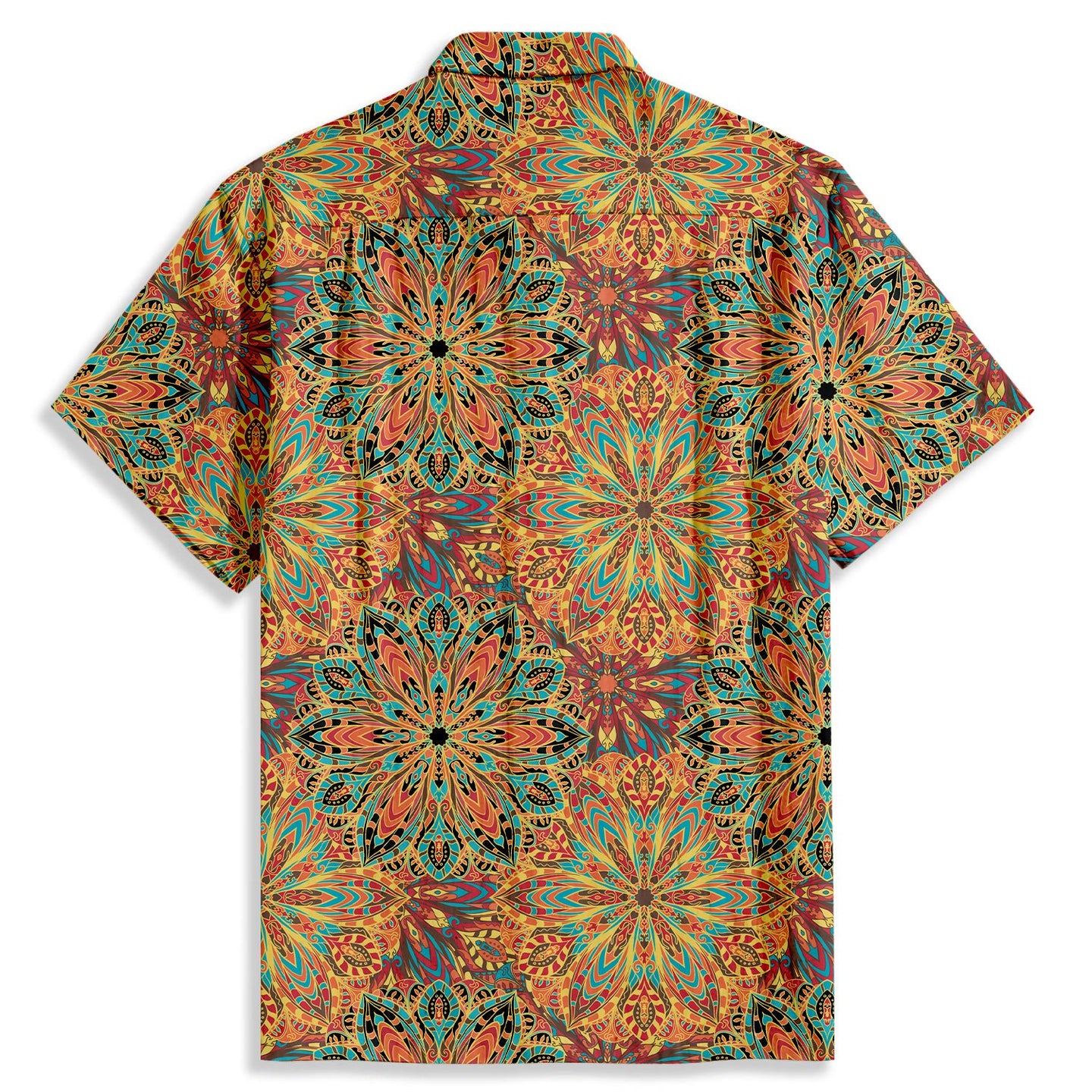 Kaleidoscope Shading Print Short Sleeve Shirt - Bonlax