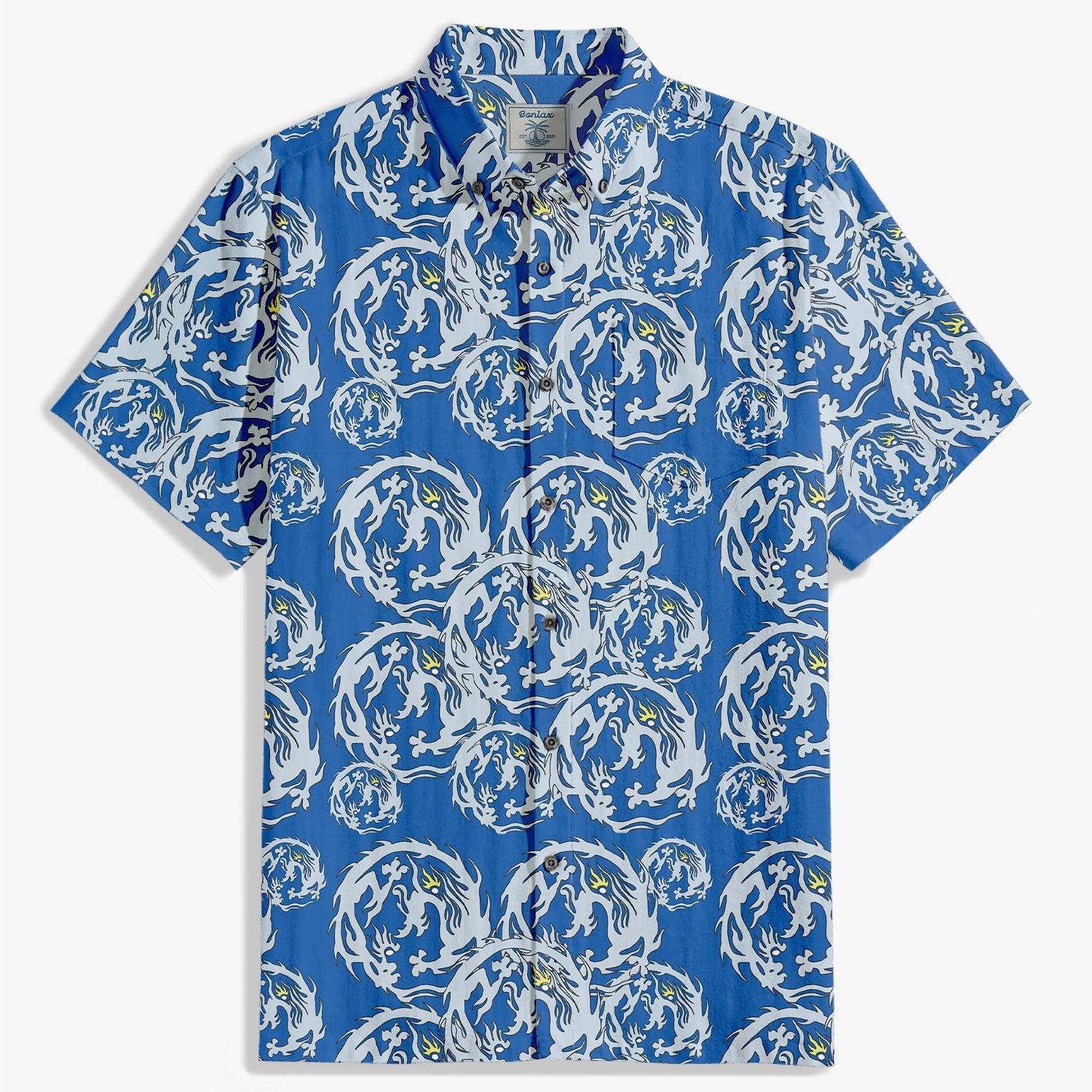 Blue Forest Dragon Shirt-Bonlax