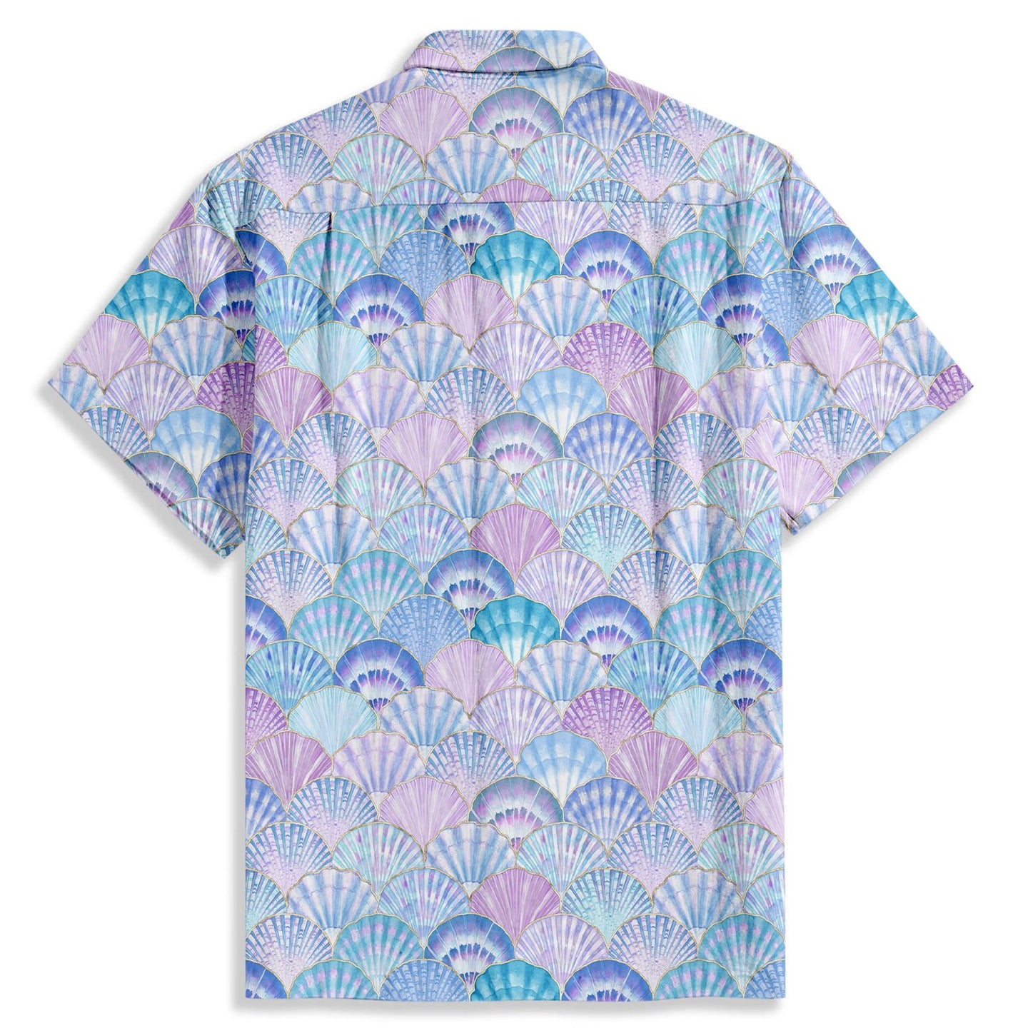 Colorful Shells Print Short Sleeve Shirt - Bonlax