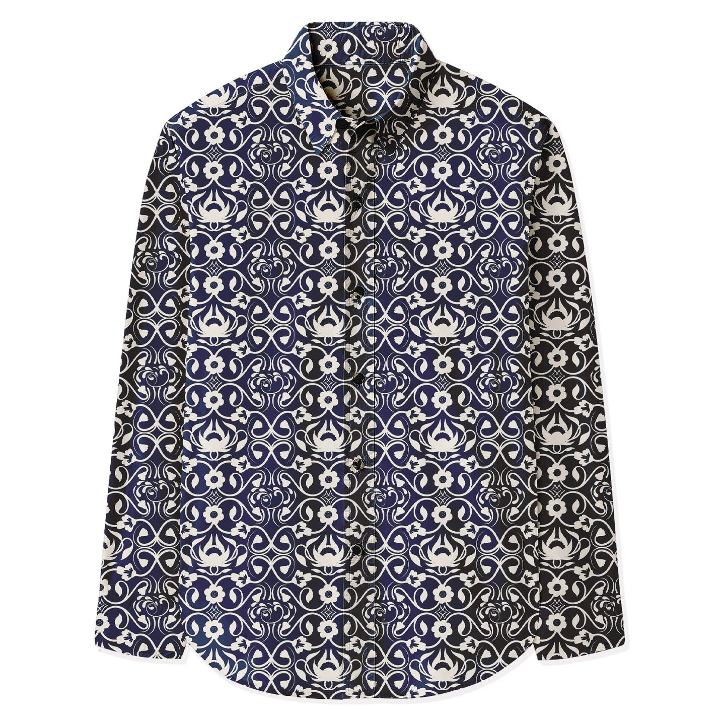 Floral Hawaiian Long Sleeve Shirt - Bonlax