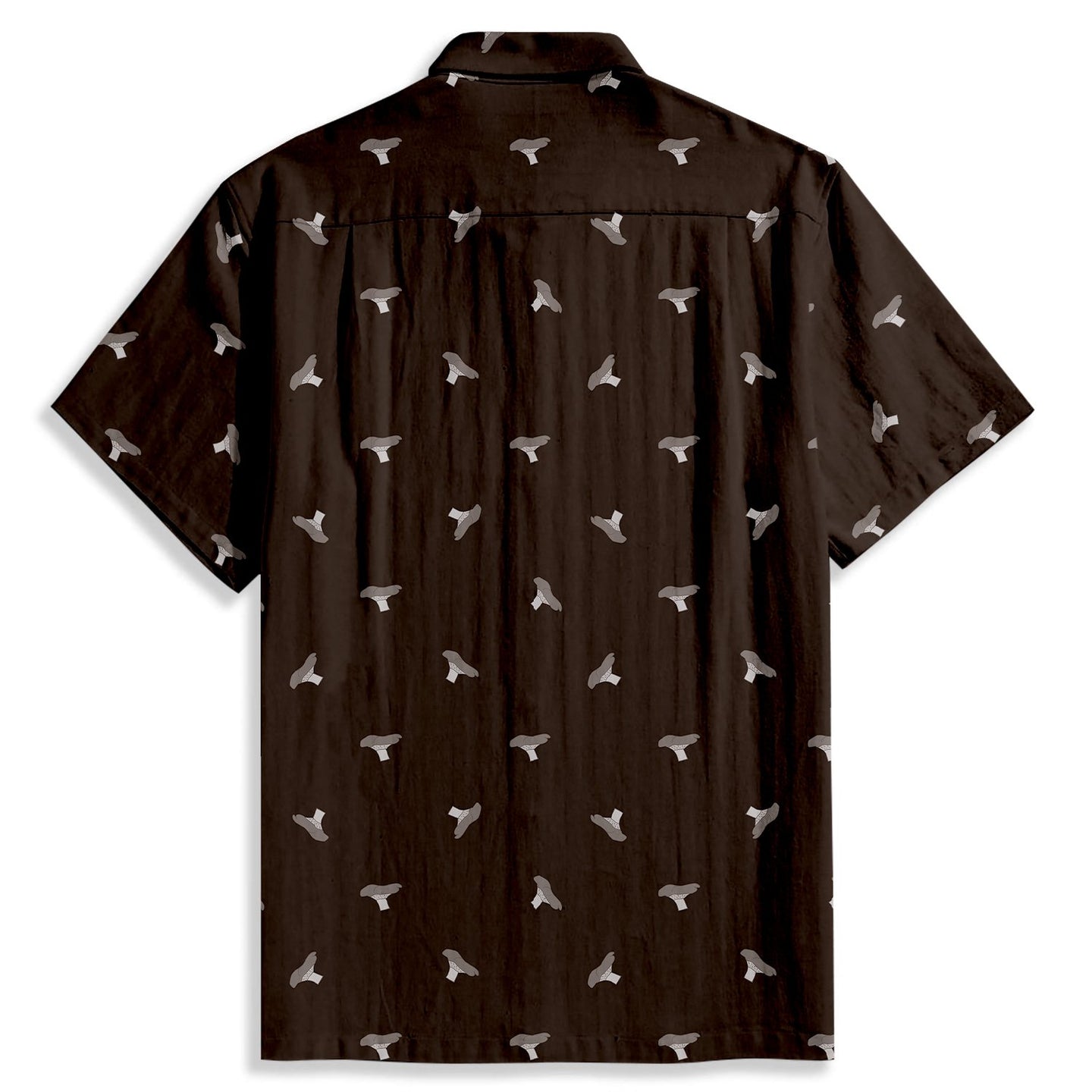 Mushroom Print Short Sleeve Shirt - Bonlax