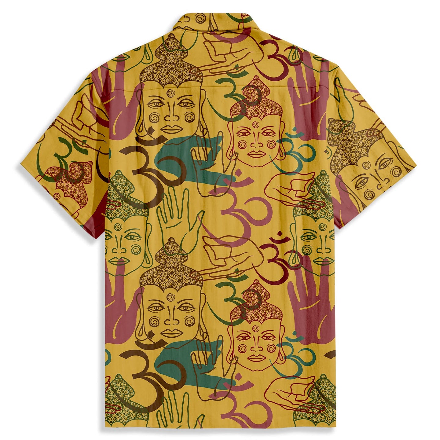 Buddhist Avatar Print Short Sleeve Shirt - Bonlax