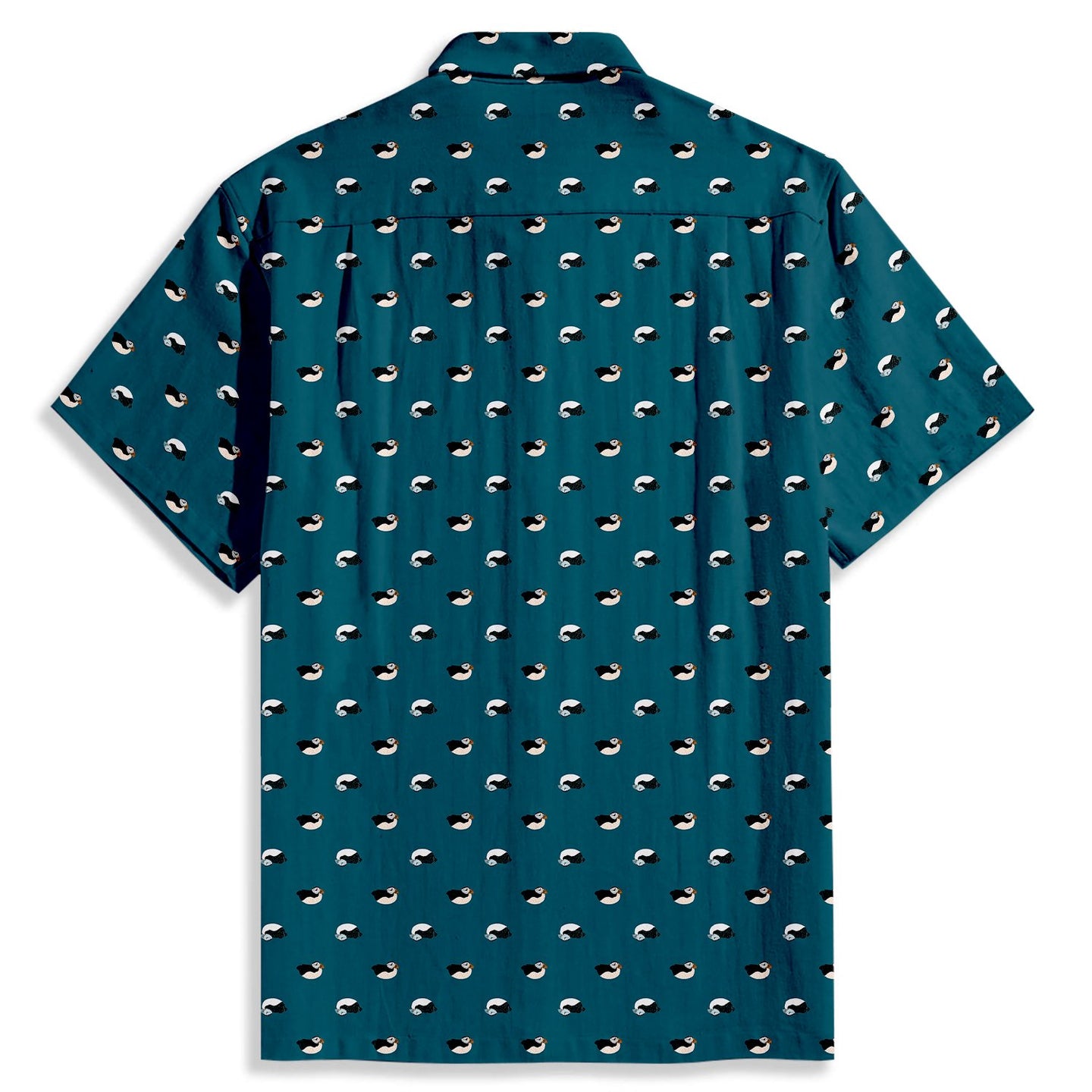 Contrast Color Duck Print Short Sleeve Shirt - Bonlax