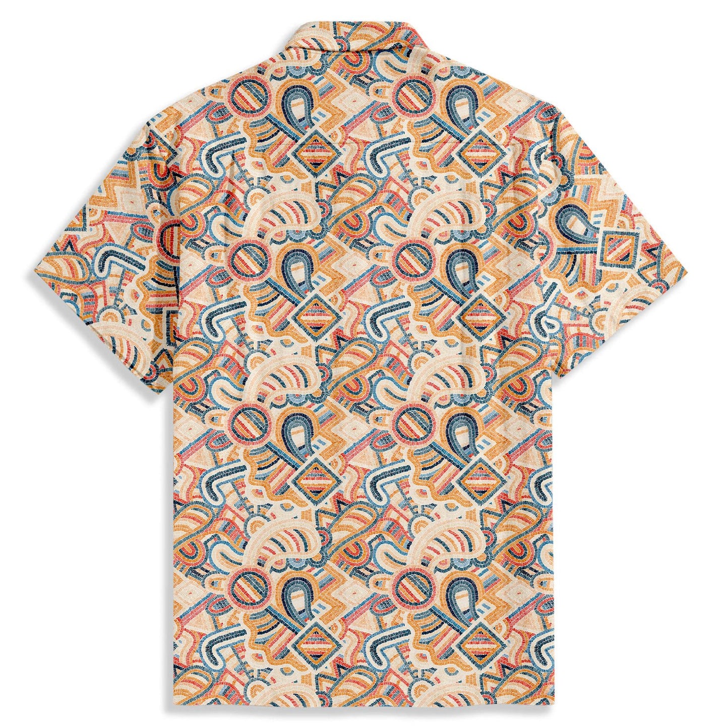 Colorful Cartoon Embroidery Print Short Sleeve Shirt - Bonlax