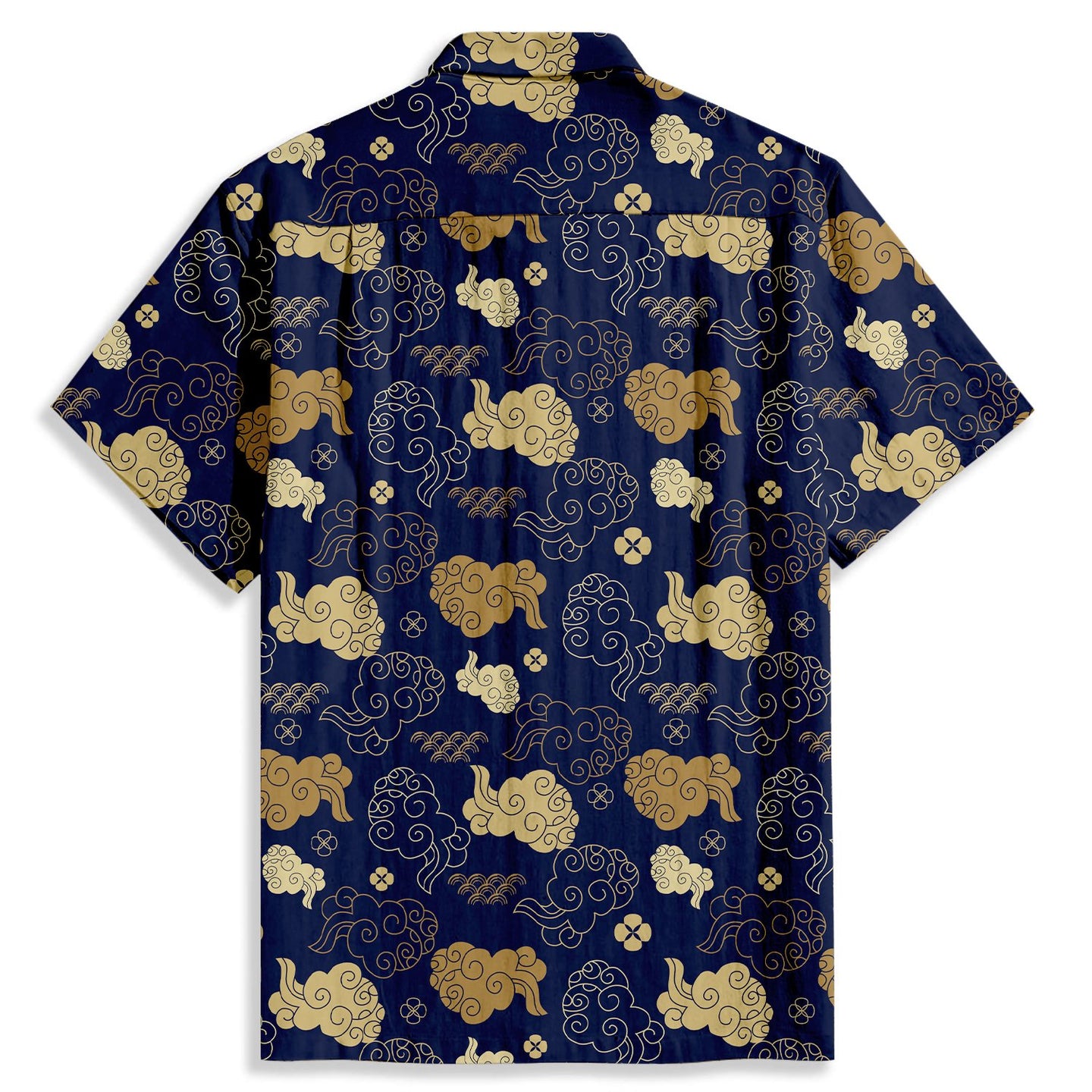 Clouds Print Short Sleeve Shirt - Bonlax