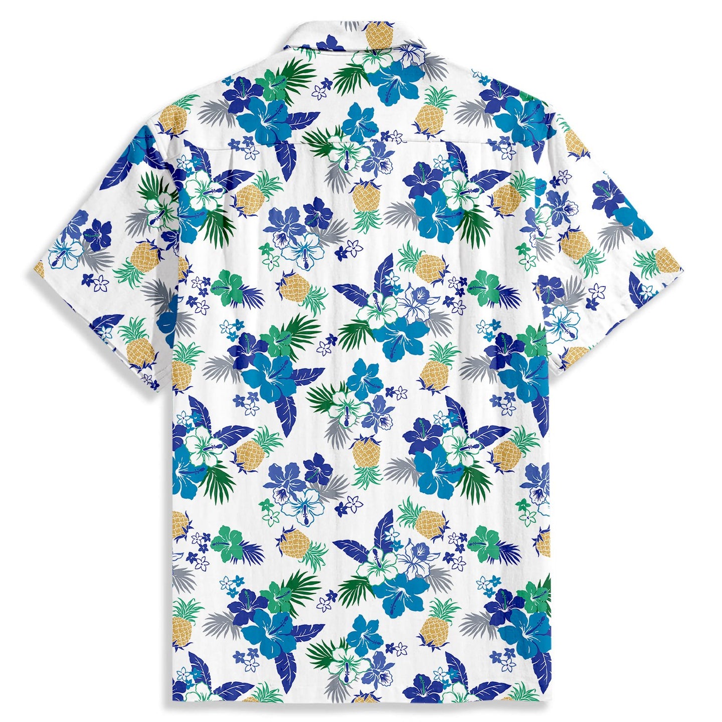 Hibiscus & Pineapple Print Short Sleeve Shirt - Bonlax