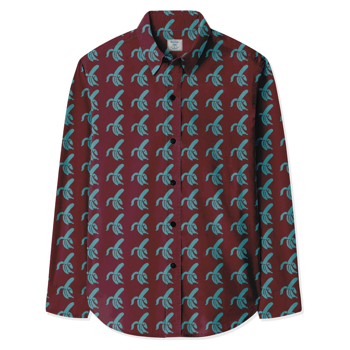 Banana Print Long Sleeve Shirt - Bonlax