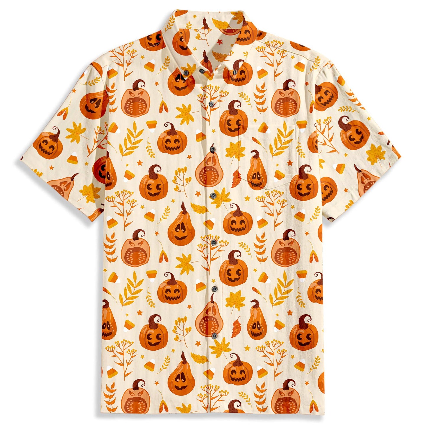 Halloween Funny Pattern Short Sleeve Shirt - Bonlax