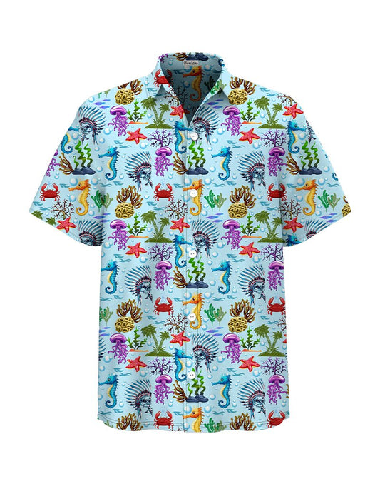 Ocean World Theme Beach Shirt - Bonlax