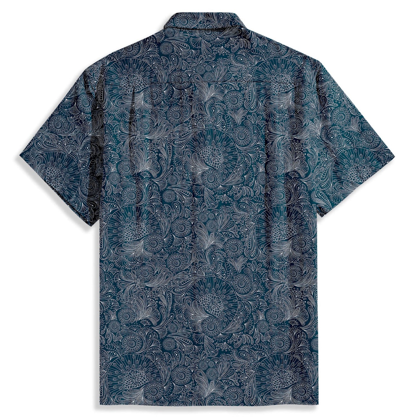 Line Outline Tribal Pattern Short Sleeve Shirt - Bonlax