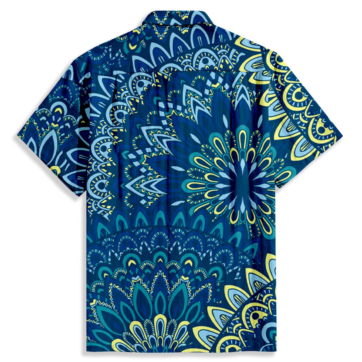 Multicolor Arc Print Short Sleeve Shirt - Bonlax