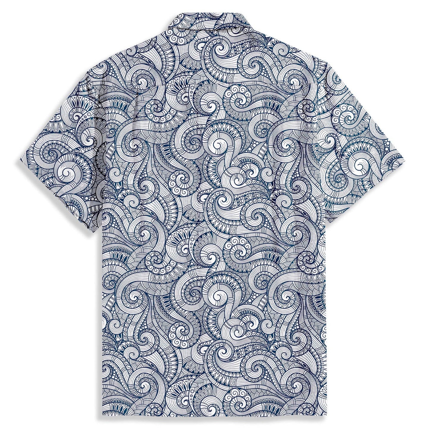 Retro Ethnic Floral Doodle Short Sleeve Shirt - Bonlax