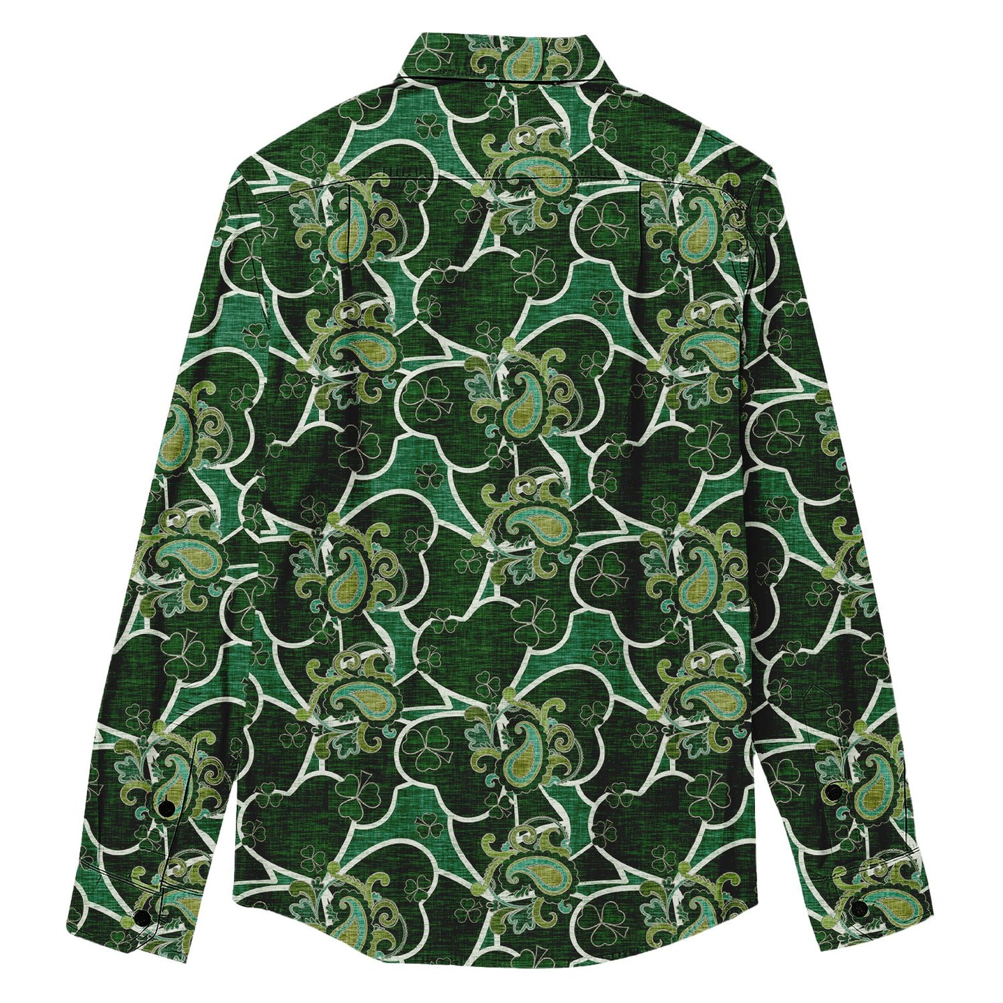 Clover Paisley Print  Long Sleeve Shirt - Bonlax