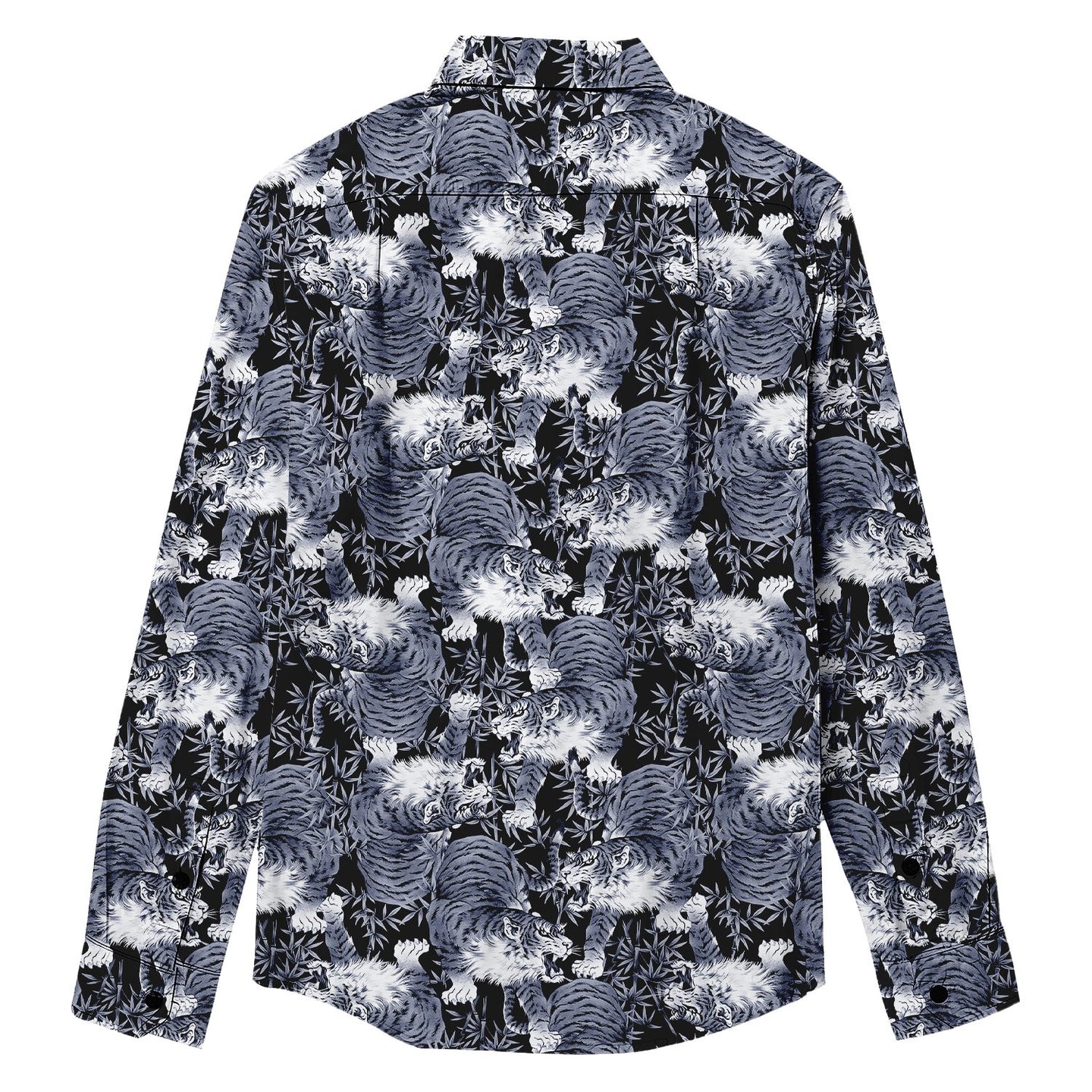 Japanese Style Hand-painted Tiger Long Sleeve Shirt - Bonlax